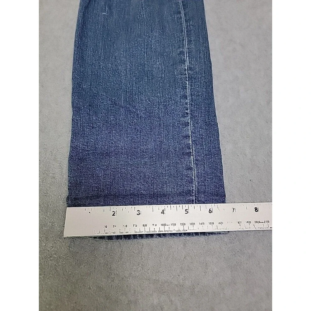 J Crew Outfitters Jeans Mens 33 34x33 Slim Straight Mid Rise Blue Stretch Preppy